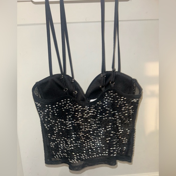 Black Rhinestone Bustier - Picture 2 of 4